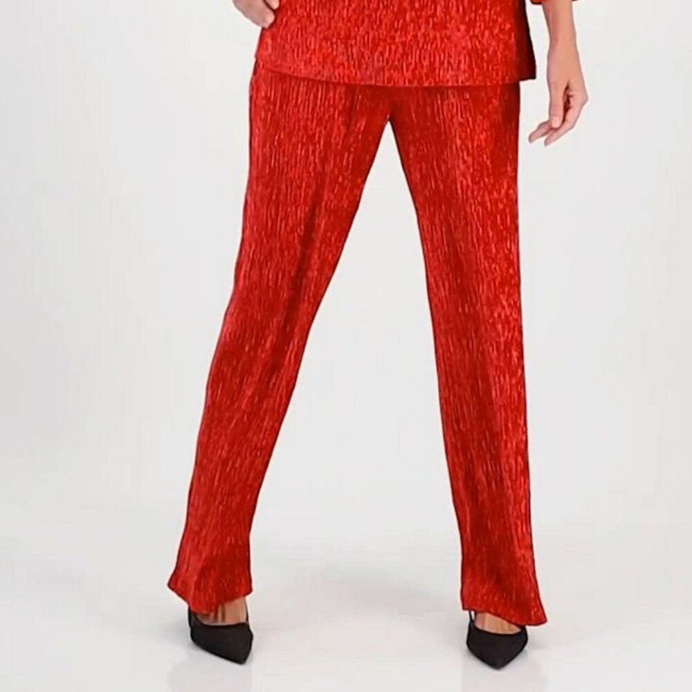 Simply comfort red seqin wide leg pant XL